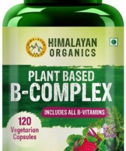 Himalayan Organics Organic B Complex Vitamins B12, B1, B3, B2, B9 and Biotin for Metabolism, Hair and Energy – 120 Veg Capsules for depression relieve