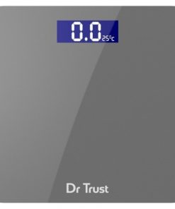 Dr Trust USA Electronic Platinum Rechargeable Digital Personal Weighing Scale with Temperature Display Grey