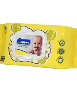 Wippee 80N with Lid Baby Wipes with Almond Oil