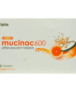 Mucinac 600 Effervescent Tablet Orange Sugar Free
