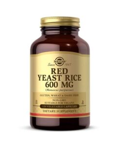 Solgar Red Yeast Rice 600mg Vegetable Capsule(Shasva Health) 120 Capsules