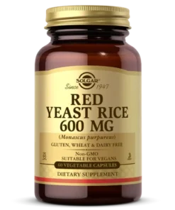 Solgar Red Yeast Rice 600mg Vegetable Capsule(Shasva Health) 60 Capsules