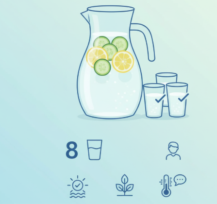 How much water is required for daily hydration?