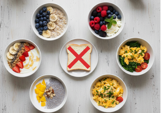 Bid farewell to bread and explore these five breakfast alternatives.