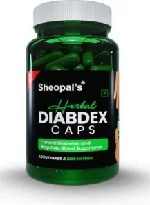 Sheopal's Herbal Diabdex Caps PER PACK-60 Capsules COMPOSITION-Gudmar,Krela,Vijaysar,Methi,Jamun