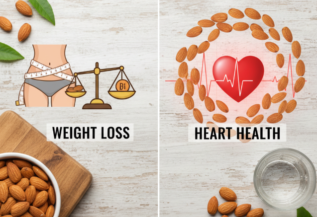 A study has discovered that almonds can aid in weight loss and enhance heart health.