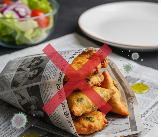 Stop Using Newspapers for Food Packaging and Storage