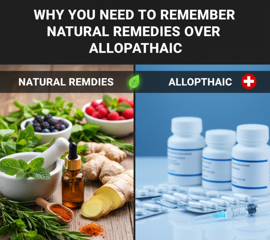 Why You need to remember natural remedies Over Allopathic