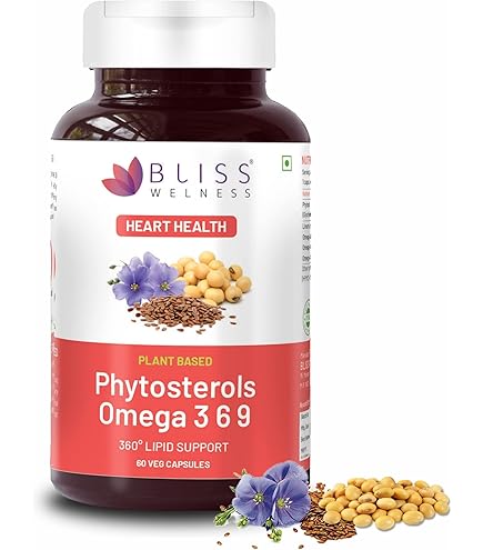 Bliss Welness Heart Health Phytosterols Omega 3 6 9 Capsule